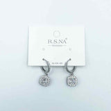 Rosanna Earrings Diamante Fashion Drop Silver