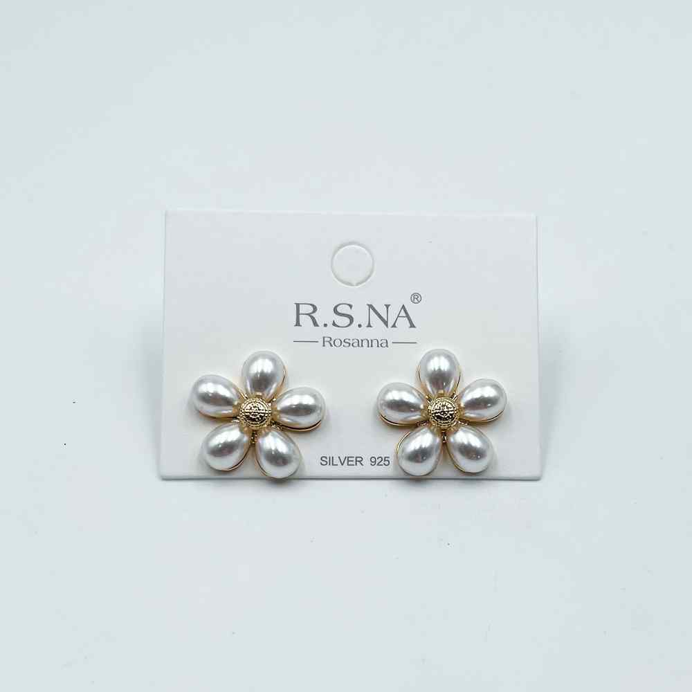 Rosanna Earrings Pearl Flower