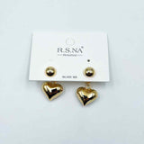 Rosanna Earrings Drop Hearts Gold