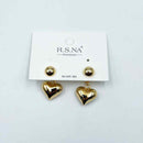 Rosanna Earrings Drop Hearts Gold
