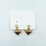 Rosanna Earrings Drop Hearts Gold