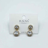 Rosanna Earring Drop Diamond Studs Gold