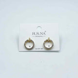 Rosanna Earrings Diamante Circle Gold