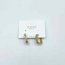 Rosanna Earrings Diamond Rectangle Gold