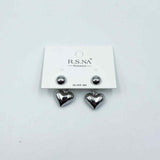 Rosanna Earrings Drop Hearts Silver