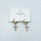 Rosanna Earrings Drop Diamond Cross