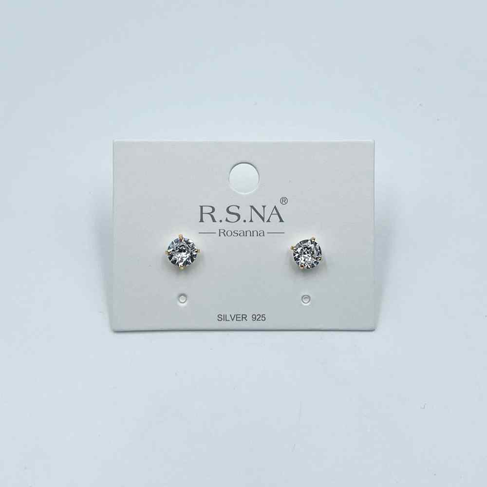 Rosanna Earrings Small Diamond Stud Gold