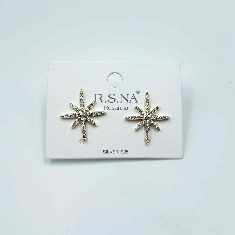 Rosanna Earrings Gold Star Burst