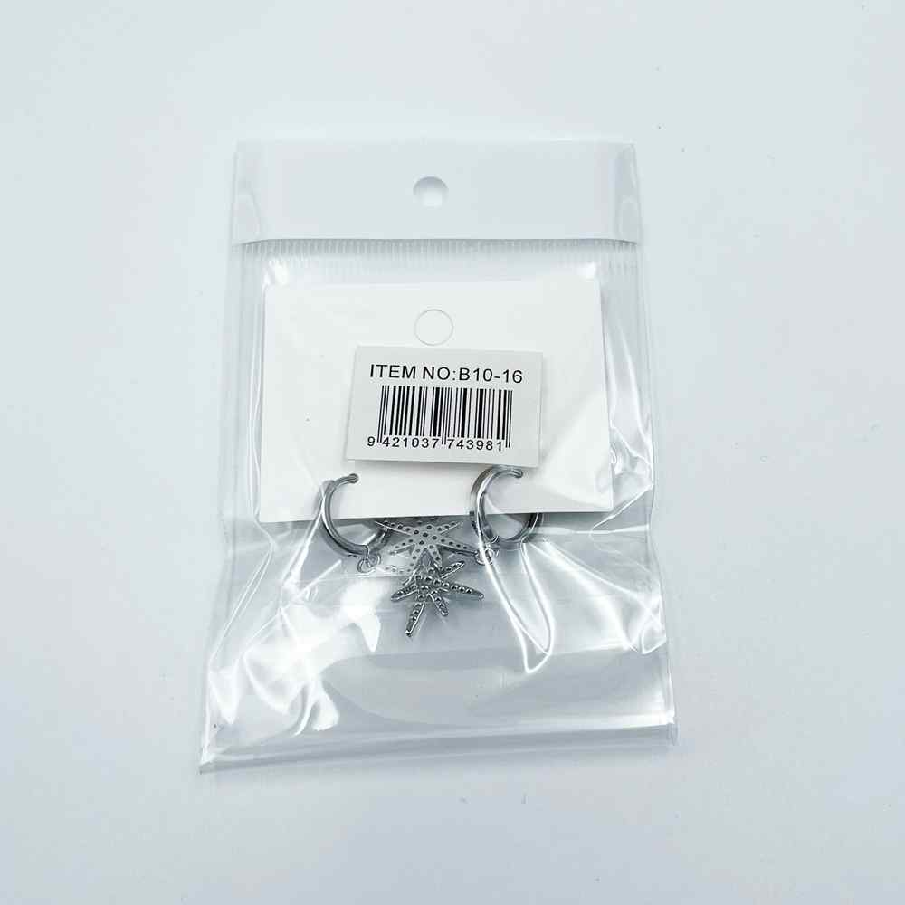 Rosanna Earrings Drop Star Burst Silver