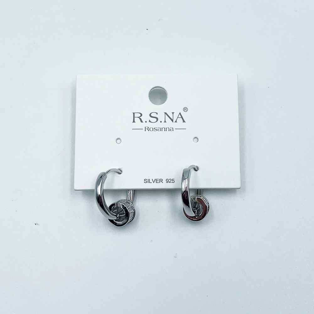 Rosanna Earrings Double Circle Silver
