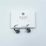Rosanna Earrings Double Circle Silver