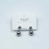 Rosanna Earrings Drop Sphere Silver
