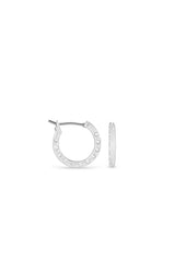 EarSense Hoop with Crystals Silver 12mm