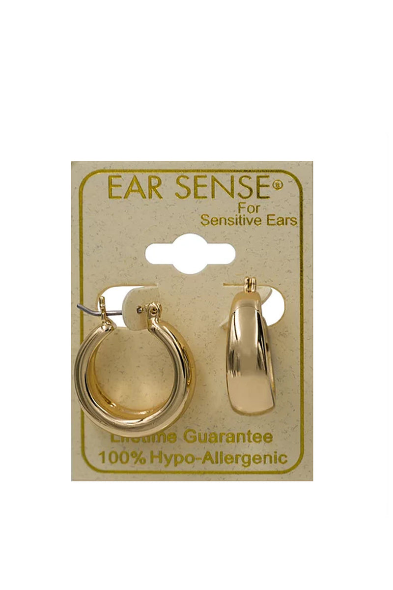 EarSense Tapered Hoop Gold 15mm