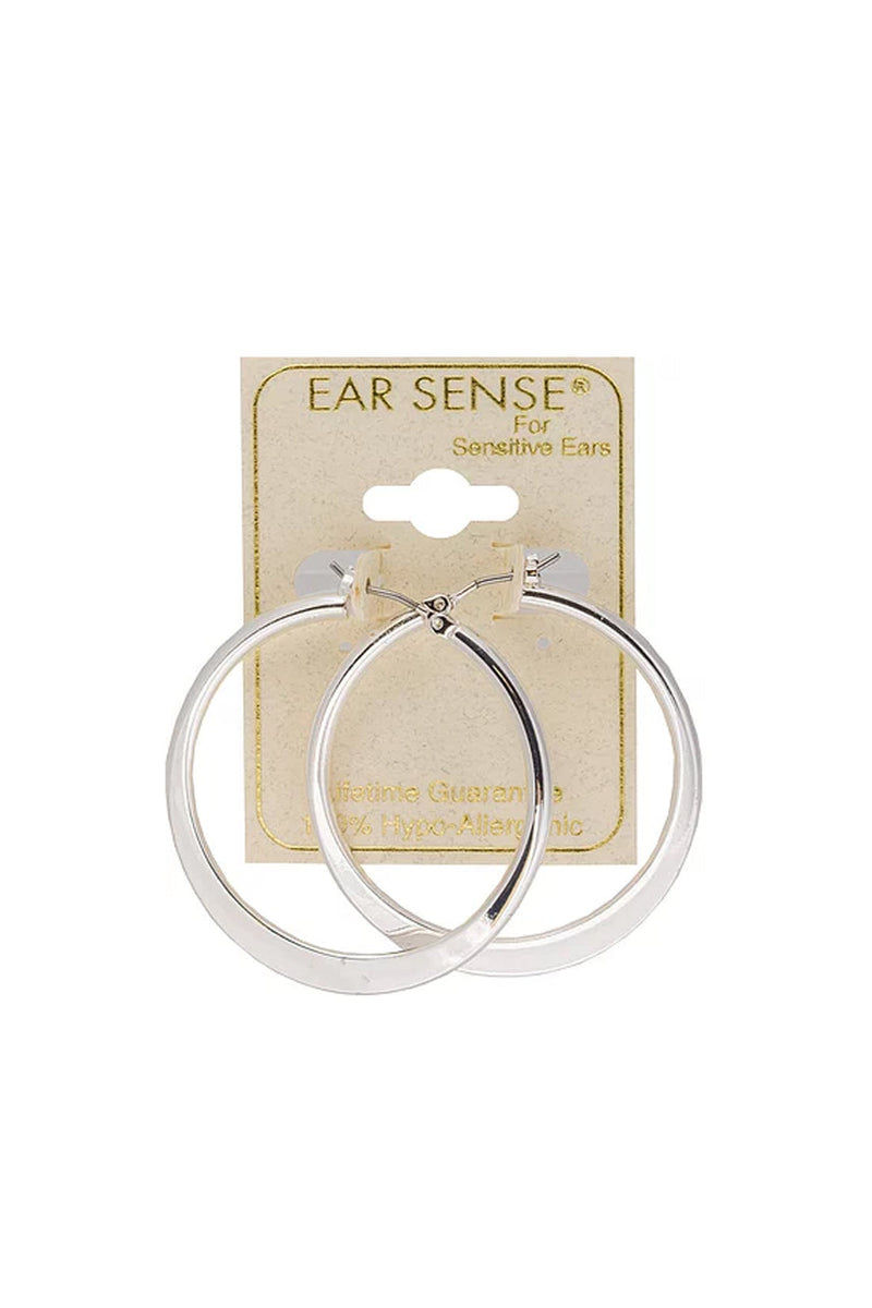 EarSense Crescent Hoop Silver 35mm