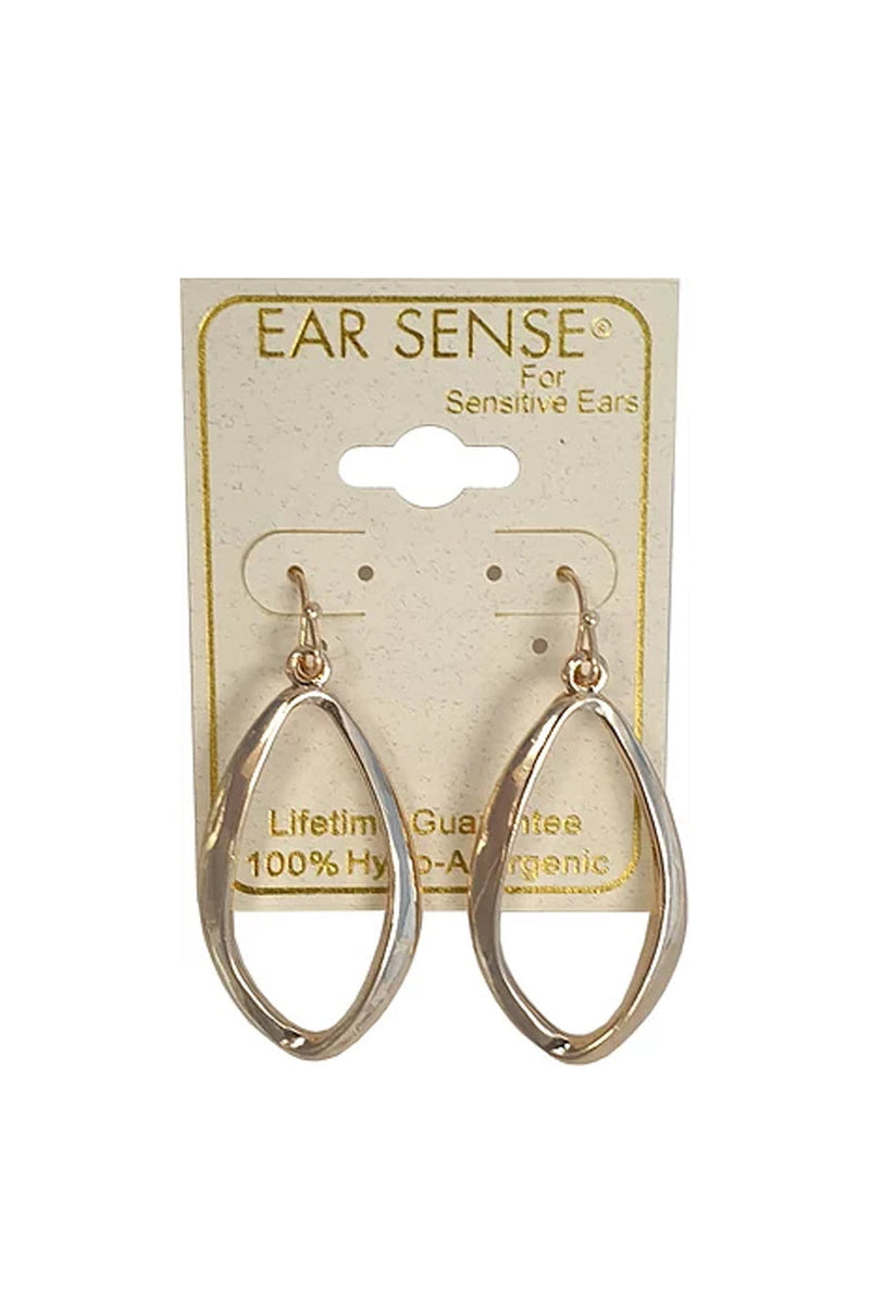 EarSense Open Silhouette French Hook Gold