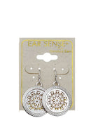 EarSense Lace Circle Drop Silver 1pr