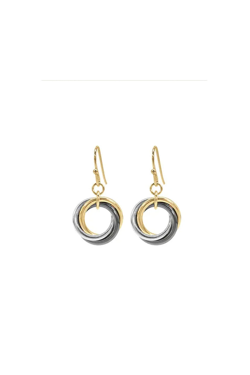 EarSense Interlock Hoop Gold/Silver