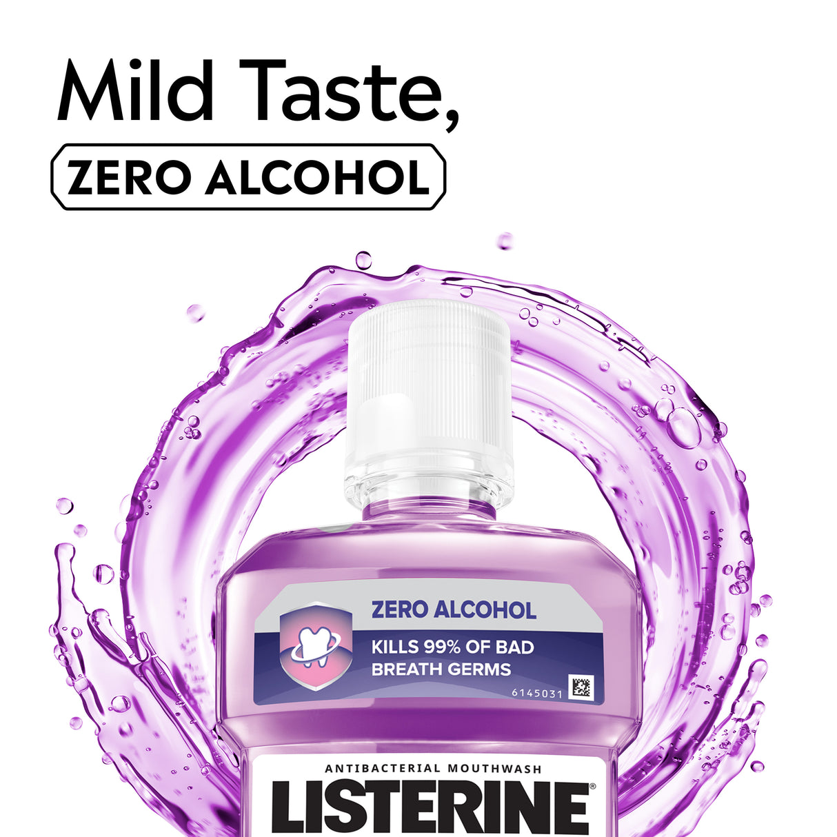 Listerine Total Care Zero Alcohol Antibacterial Mouthwash Less Intense Taste 1L