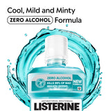 Listerine Zero Alcohol Antibacterial Mouthwash Less Intense Taste 1L