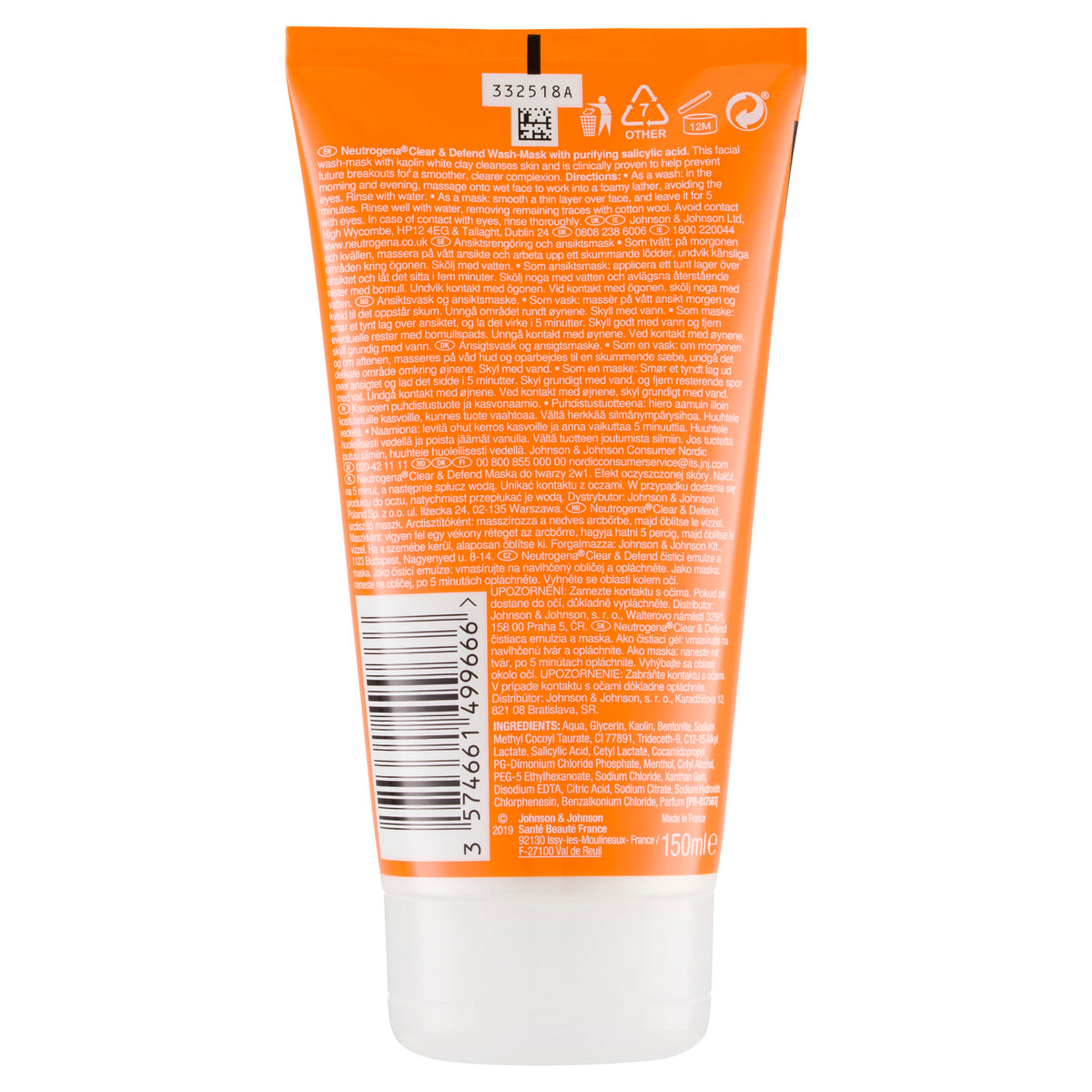 NEUTROGENA Clear & Defend w Mask 150ml