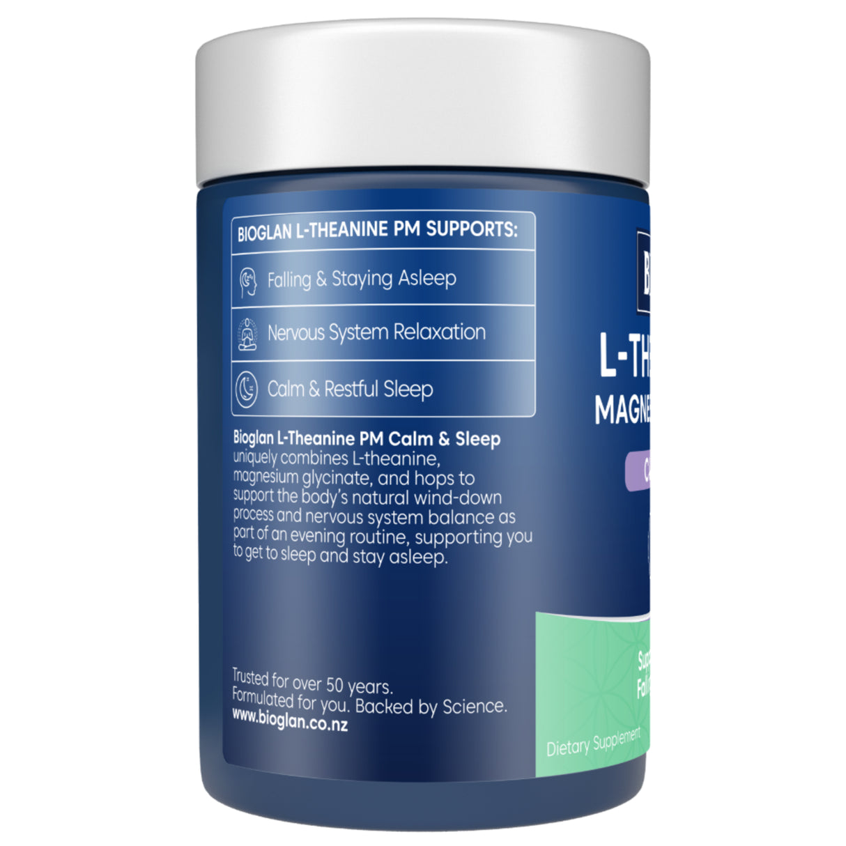 BIOGLAN L-theanine PM Magnesium Glycinate Caps 50s