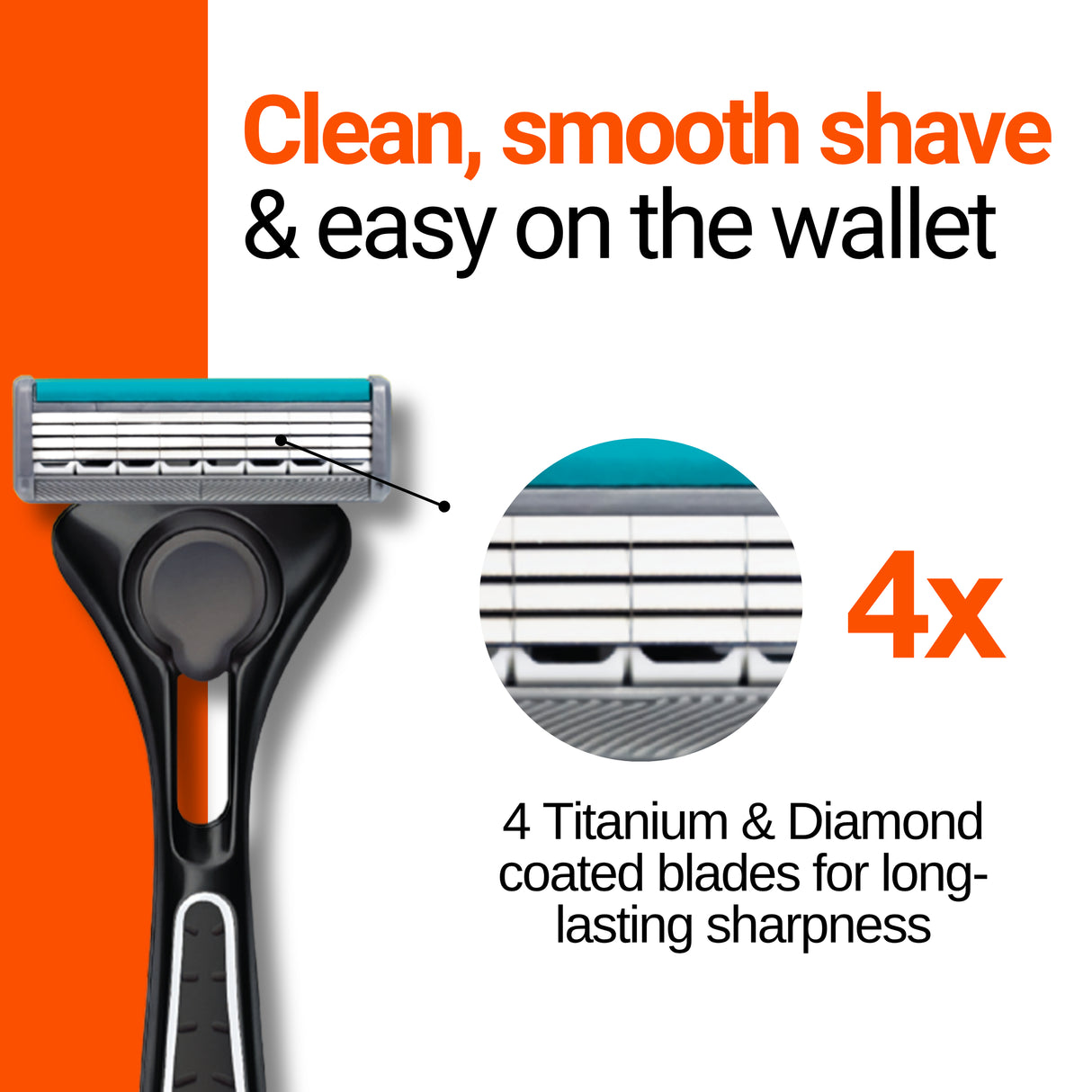 Schick Quattro 4 Value System/Hybrid 1+5pk