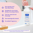 E45 Moisturising Cream for Dry Skin and Eczema (Pump format)