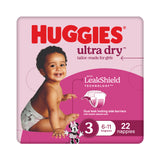 Huggies Ultra Dry Nappies Girl Size 3 (6-11kg) 22 Pack