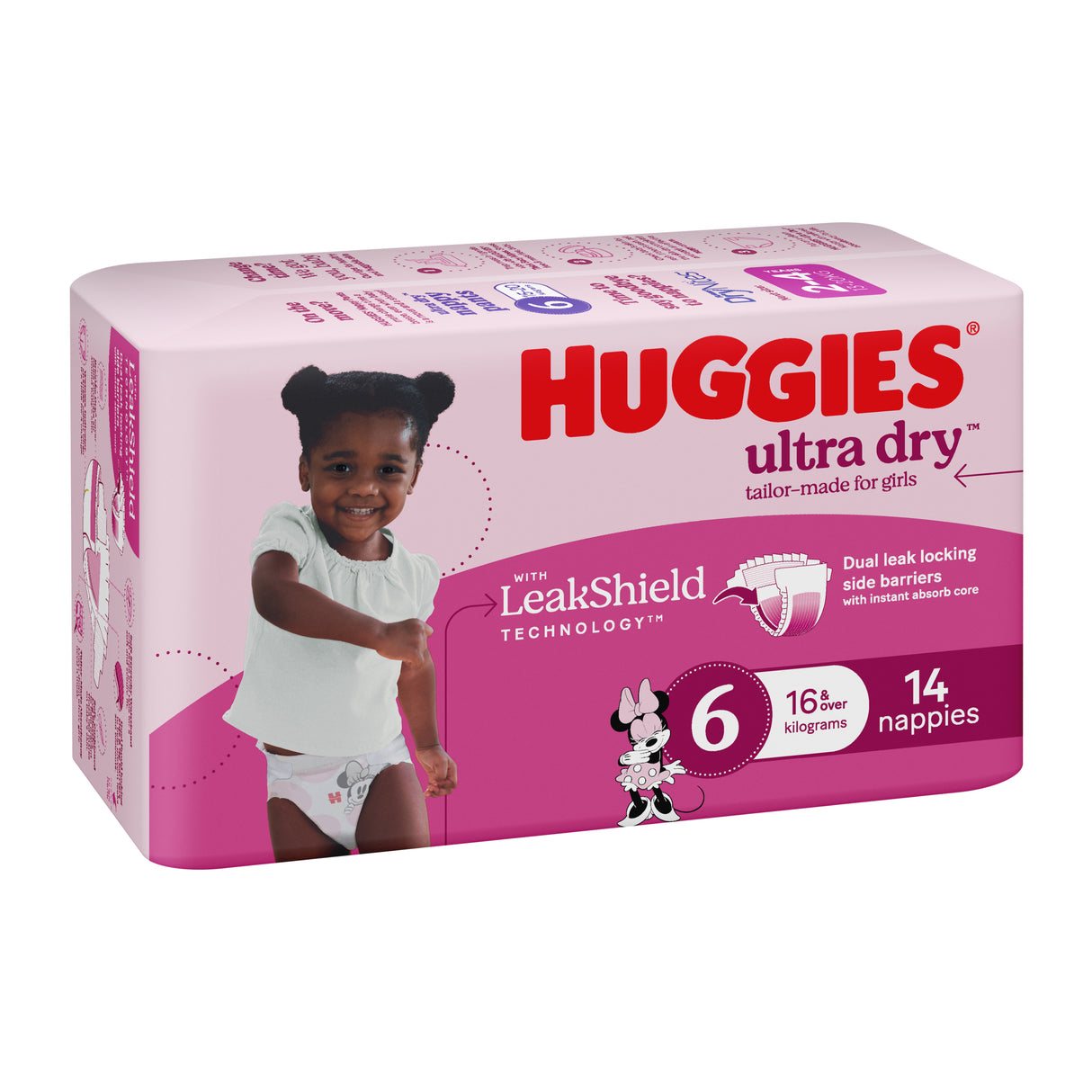 Huggies Ultra Dry Nappies Girl Size 6 (16kg+) 14 Pack