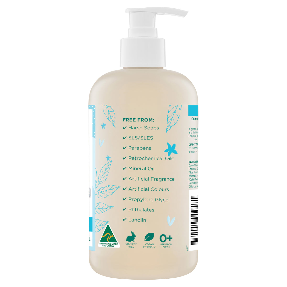GAIA Natural Baby Hair & Body Wash 500ml