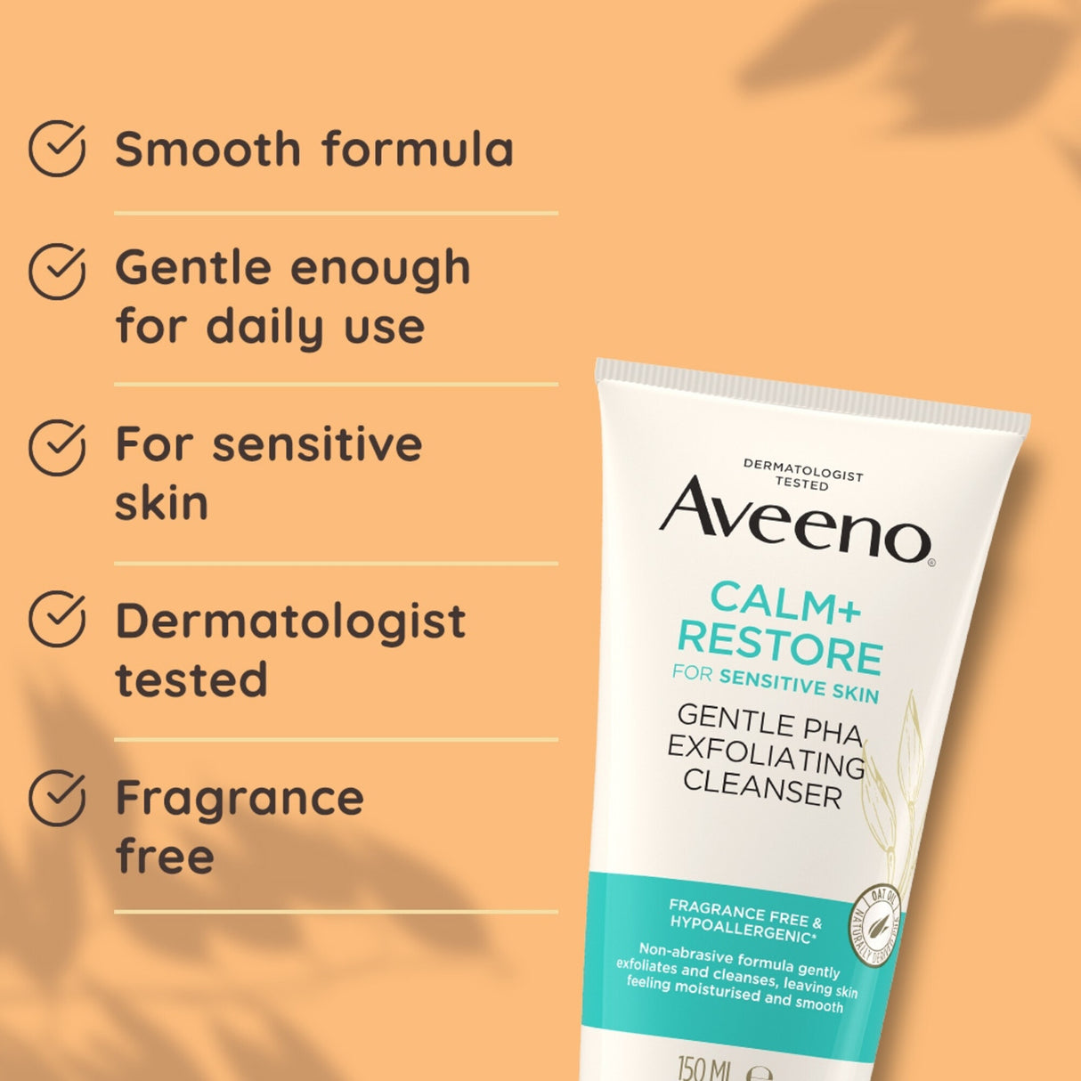 AVEENO Face Gentle PHA Clnsr 150ml