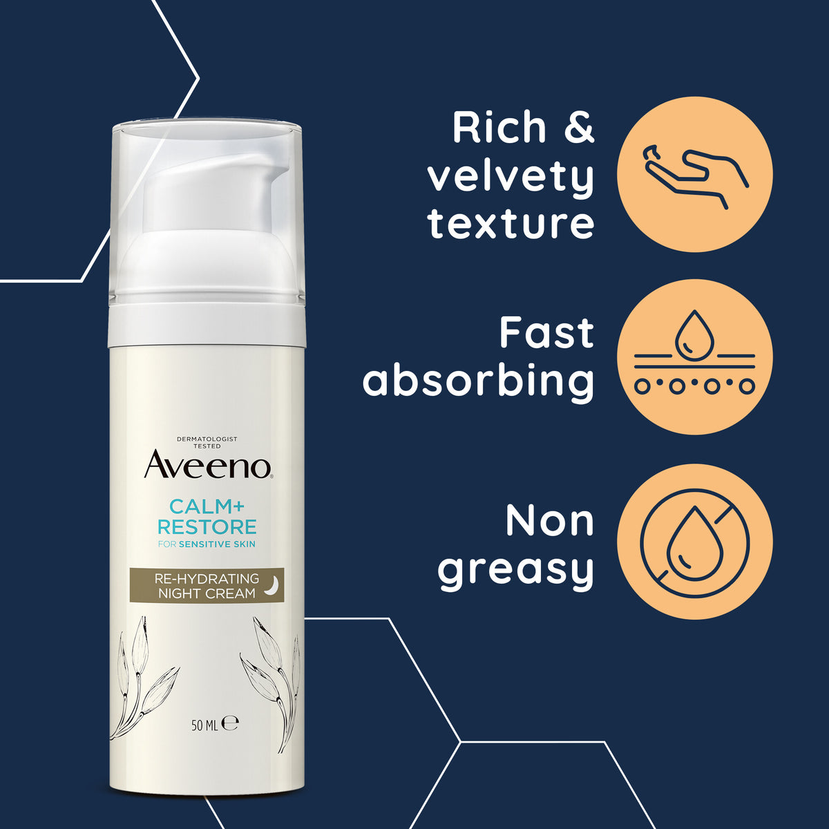 Aveeno Calm And Restore Rehydrating Night Cream 50ml
