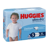 Huggies Ultra Dry Nappies Boys Size 5 (13-18kg) 32 Pack