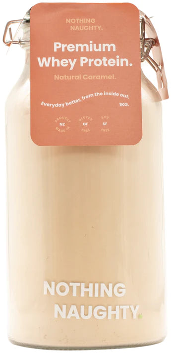 Nothing Naughty Whey Protein Jar Caramel 1kg