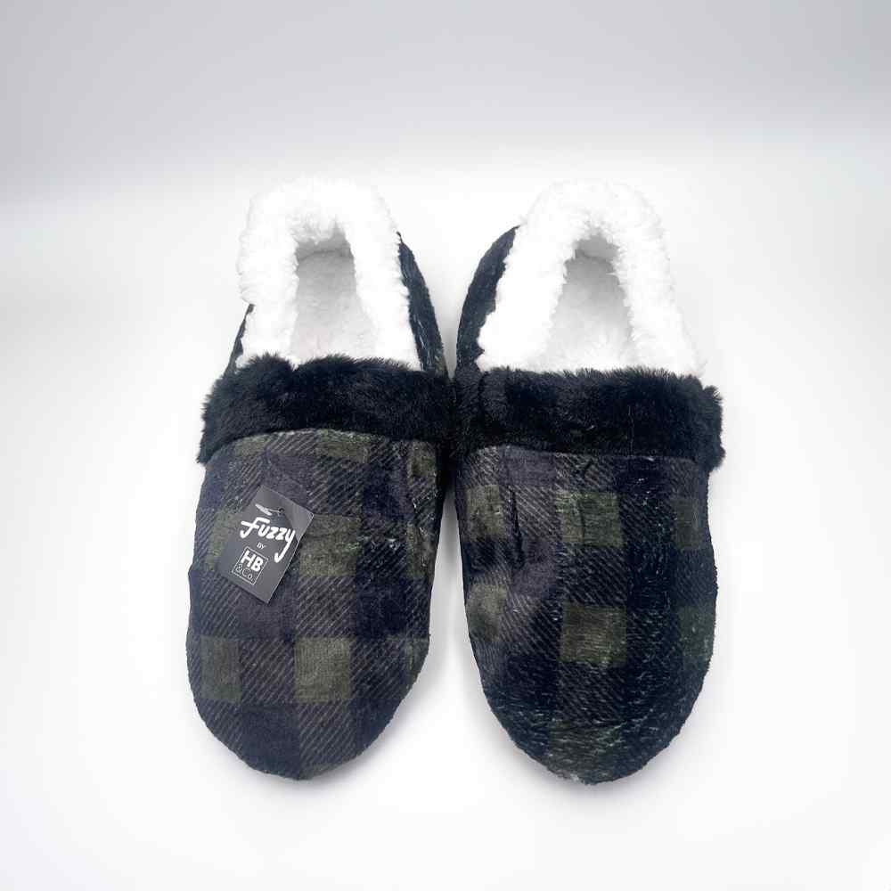 Fuzzy by HB&Co Mens Slippers Size L 1pr