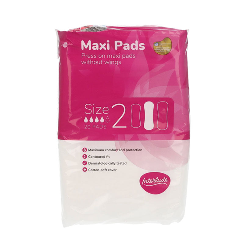 Interpads Interlude Maxi Pads Size 2 20pk