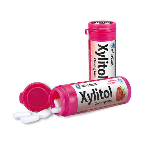 Miradent Xylitol Kids Strawberry Gum 30 Pieces