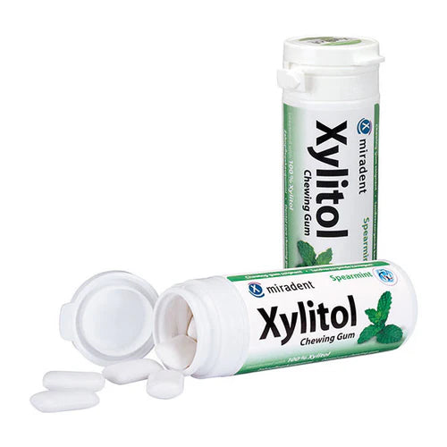 Miradent Xylitol Spearmint Chewing Gum 30s