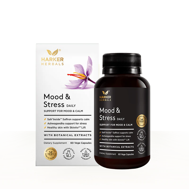Harker Herbals Mood & Stress Vege Caps 60s