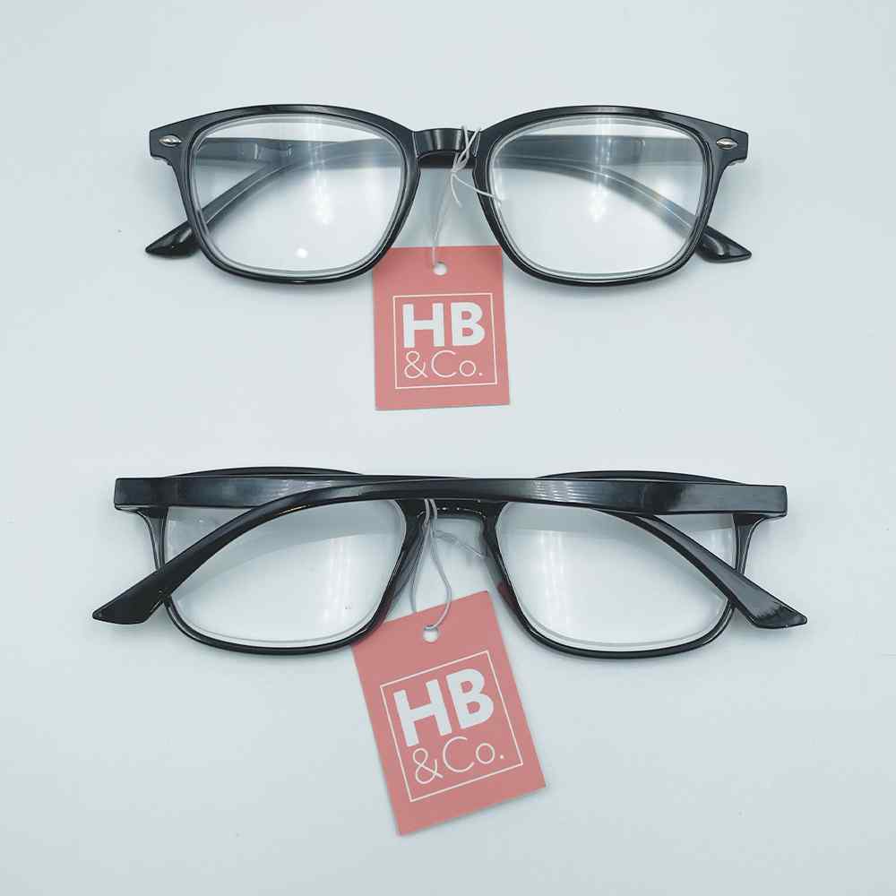 HB&Co Classic Reading Glasses +4 Black