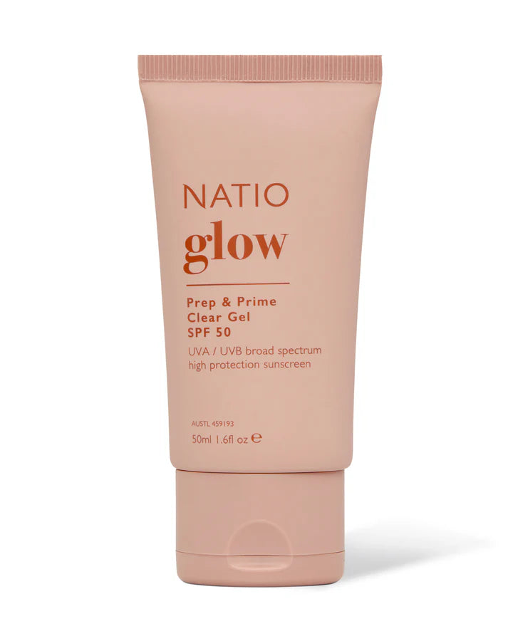 Natio Glow Prep and Prime Clear Gel SPF50 50ml