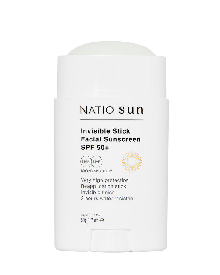 Natio Invisible Stick Facial Sunscreen SPF 50+ 50g