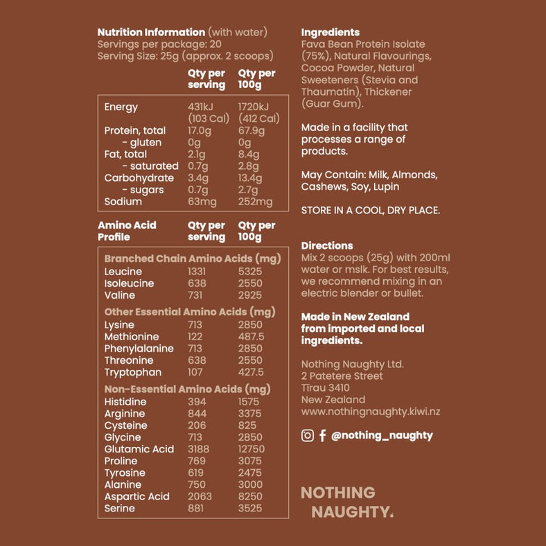 Nothing Naughty Lean Bean Protein Jar Choc Fudge 500g