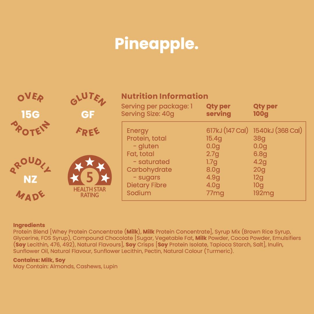 Nothing Naughty Protein Bar 40 g - Pineapple