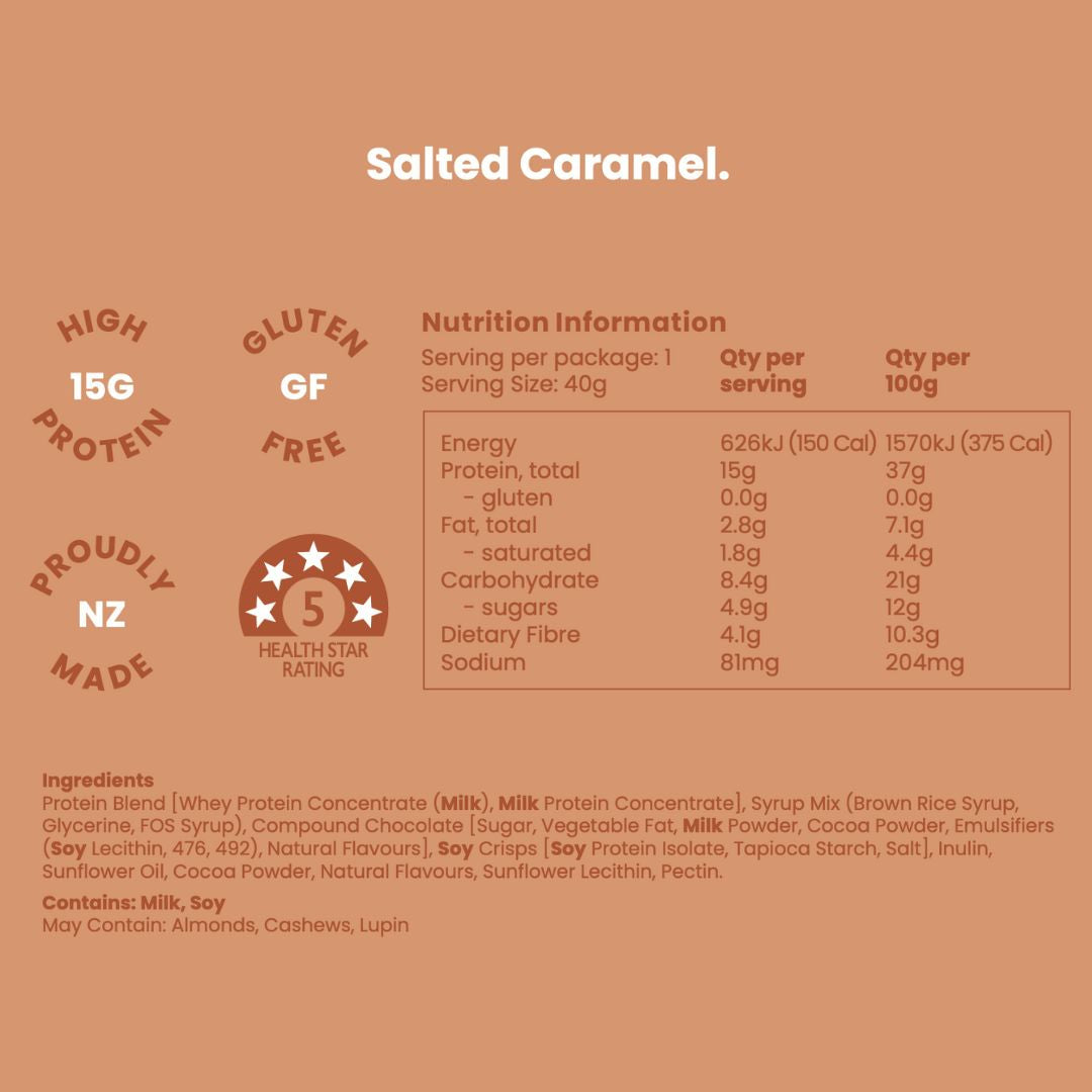 Nothing Naughty Protein Bar 40 g - Salted Caramel