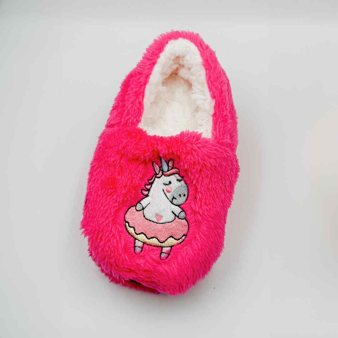 Fuzzy by HB&Co Child Slippers Size L Assorted 1pr