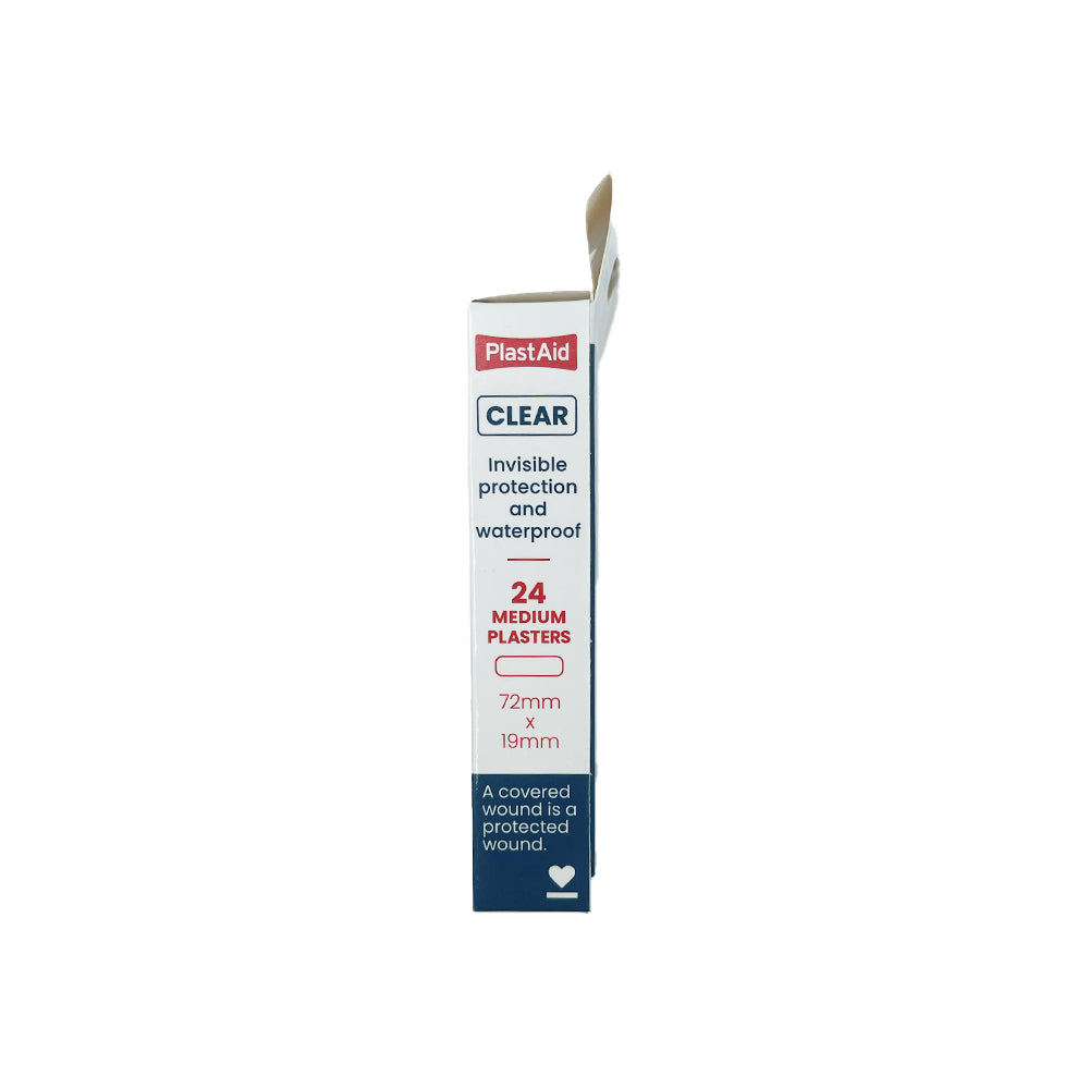 PlastAid Clear 24 Medium Plasters