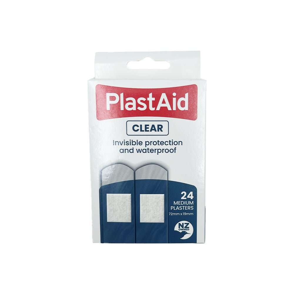 PlastAid Clear 24 Medium Plasters