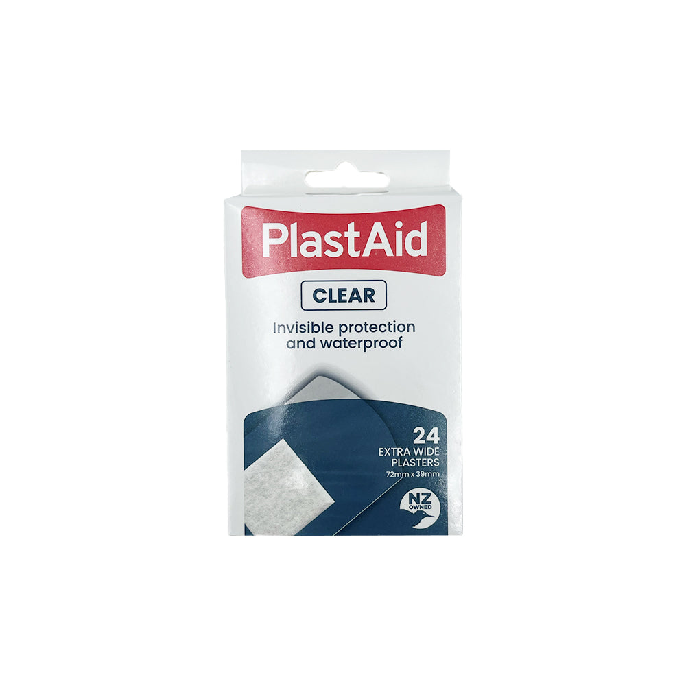 PlastAid Clear 24 Extra Wide Plasters
